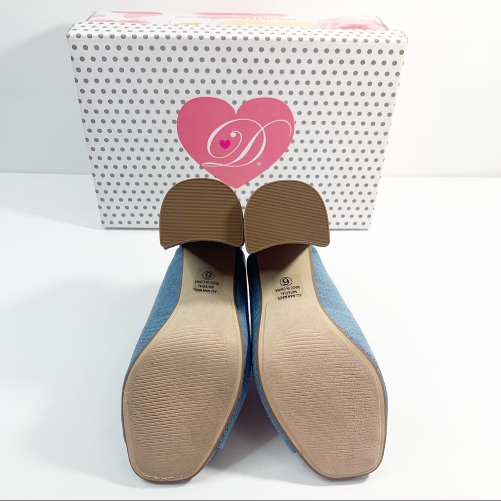Slide on Heel in Blue Jean - Picture 6 of 7